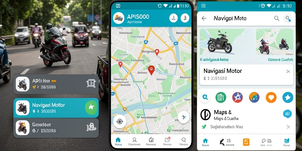 Antarmuka aplikasinya yang intuitif dan mudah digunakan untuk Navigasi Motor.