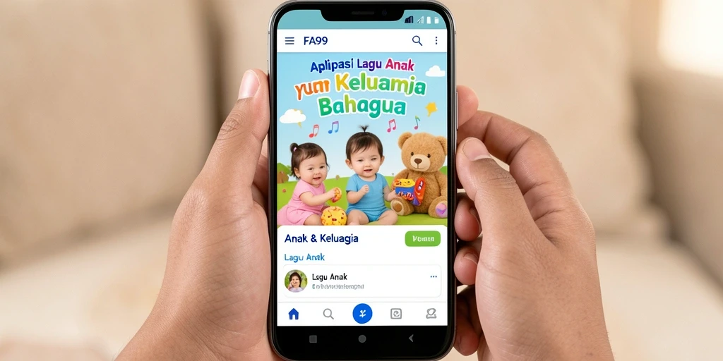 Antarmuka user-friendly aplikasi FA99 untuk lagu anak.