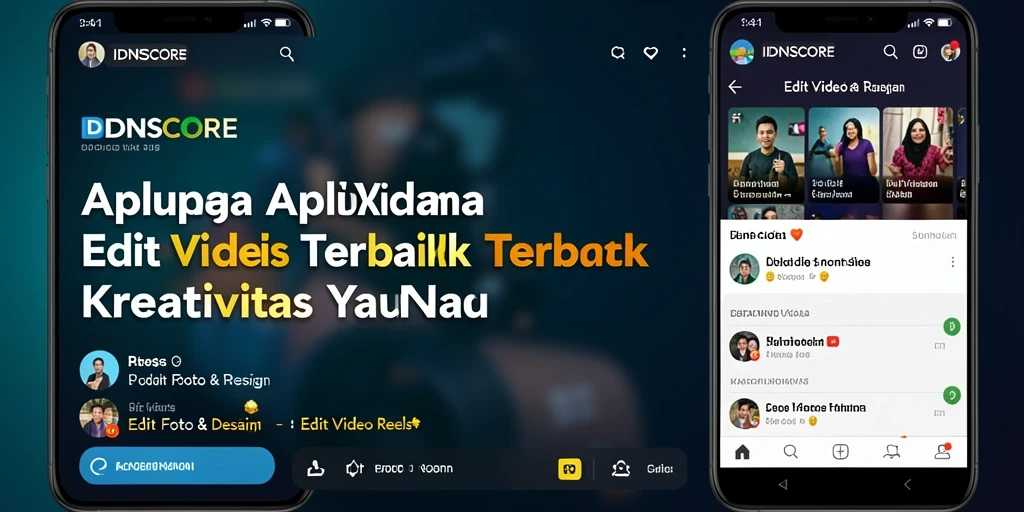 Antarmuka IDNSCORE yang intuitif untuk Edit Video Reels.