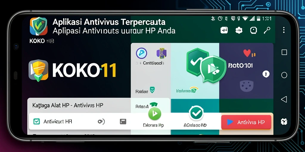 Antarmuka KOKO11 yang bersih dan fungsional untuk perlindungan antivirus.