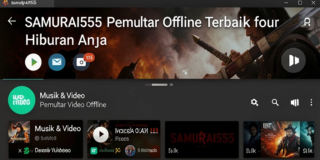 Antarmuka Pemutar Video Offline SAMURAI555 yang mudah digunakan.