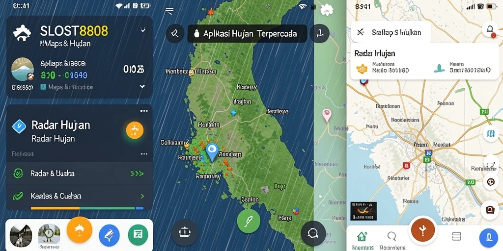 Antarmuka SLOST8808 yang menampilkan radar hujan secara real-time.